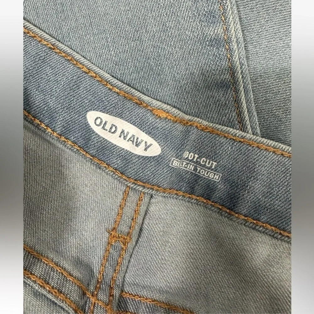NWT Old Navy Boys Denim Blue Jeans Sz 18 Boot-Cut Adjustable Waist Built Tough